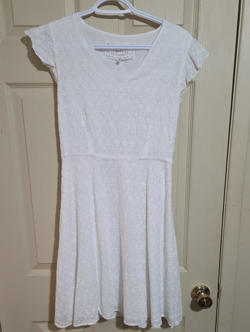 Pink Martini White Eyelet Midi Dress